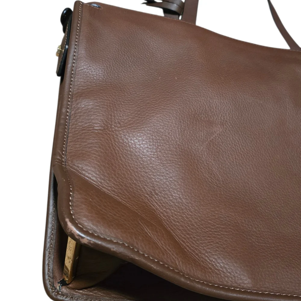 Louise et Cie Brown Leather Shoulder Bag